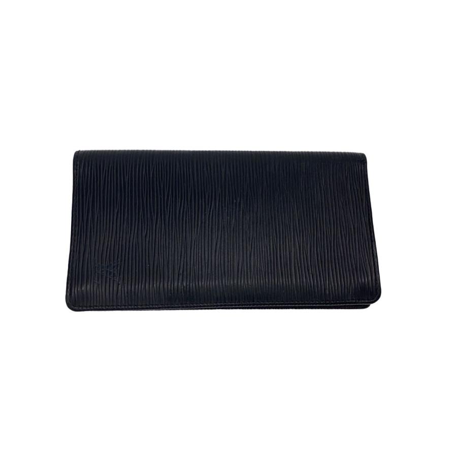 LOUIS VUITTON◇ポルト・カルト・クレディ・円_エピ/レザー/BLK/メンズ