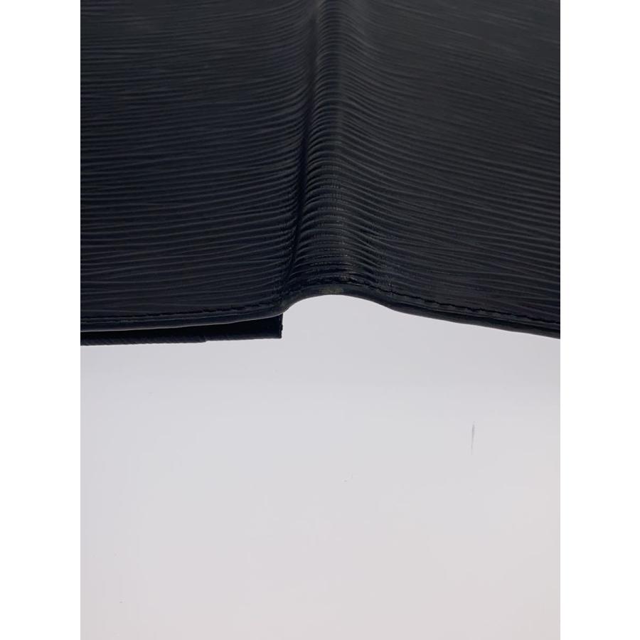 LOUIS VUITTON◇ポルト・カルト・クレディ・円_エピ/レザー/BLK/メンズ