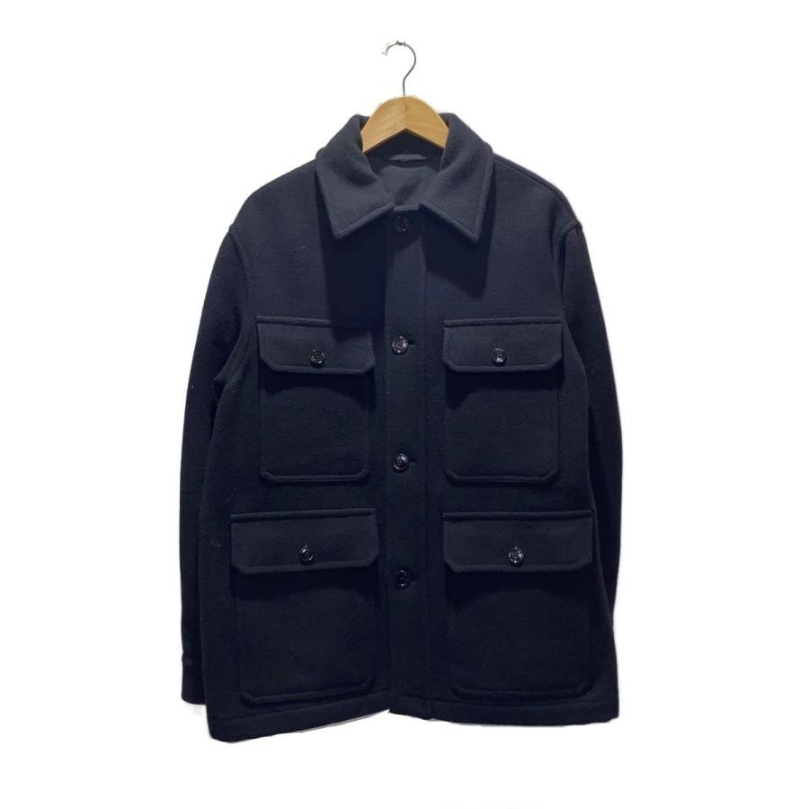 LEMAIRE ルメール ウールジャケット ハーフコート LEMAIRE◇ウールジャケット/ハーフコート/46/ウール/ブラック/無地