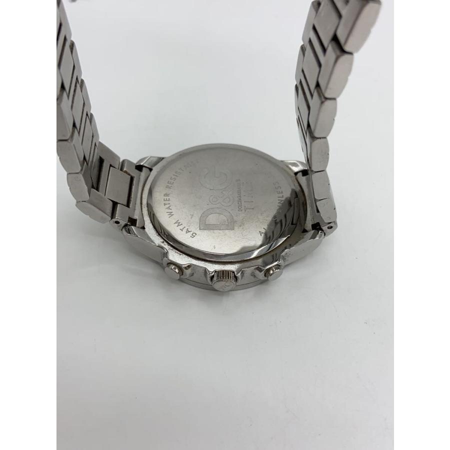 DOLCE&GABBANA◇クォーツ腕時計/NAVAJO/アナログ/ステンレス/WHT/SLV