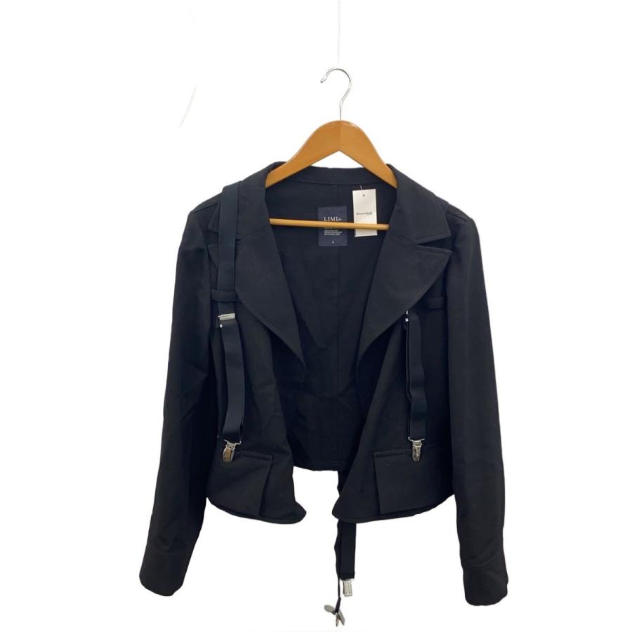 LIMI feu◆요우지야마모토 멜빵 변형 자켓 S 울 BLK/LK-J08-140