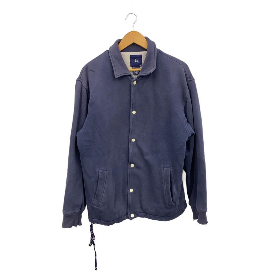 【紺タグ】90s old Stussy コーチジャケット Thermolite STUSSY◇90s/紺タグ/スナップボタン/アーチロゴ/スタジャン/M/コットン