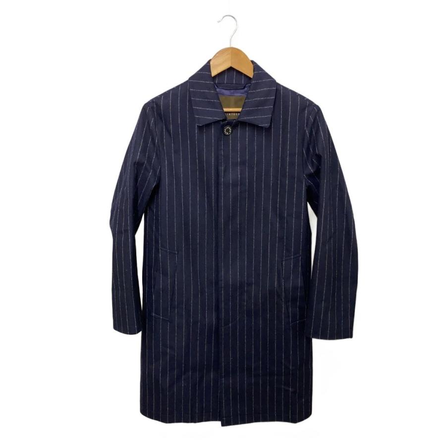 マッキントッシュ Macintosh ステンカラーコート ネイビー・ストライプ MACKINTOSH◇×Loro Piana/英国製/ステンカラーコート/36/ウール/NVY