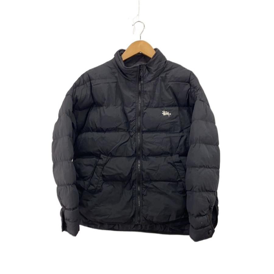 STUSSY AUSTRALIA ダウンジャケット ブラック STUSSY◇ダウンジャケット/--/ナイロン/BLK/無地/AUSTRALIA : セカンド
