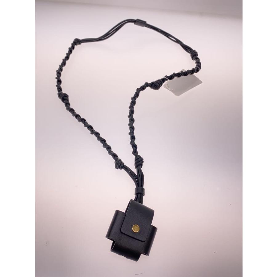 Jil Sander タングルAirPodsケース　 レザーネックレス ブラック JIL SANDER◇ネックレス/レザー/ブラック/メンズ/タングル
