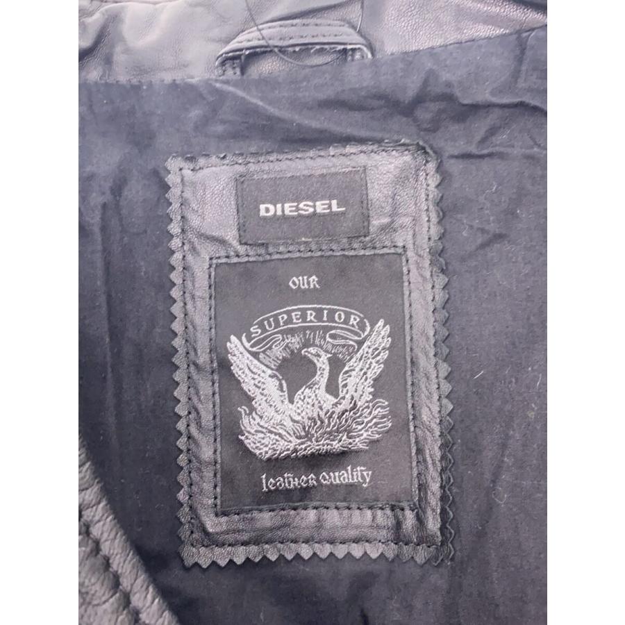 DIESEL◇レザージャケット・ブルゾン/XL/羊革/ブラック Amazon.co.jp