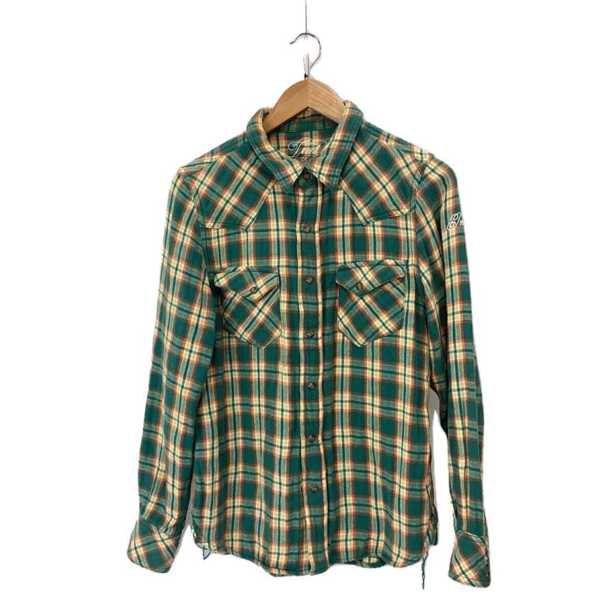 TMT◇長袖シャツ/S/コットン/グリーン/TSH-F1102AX : セカンド