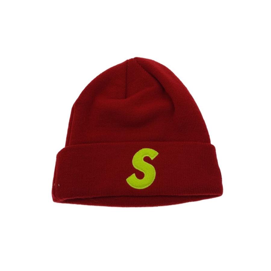 Supreme◇new era/s logo beanie/ニットキャップ/--/アクリル/RED