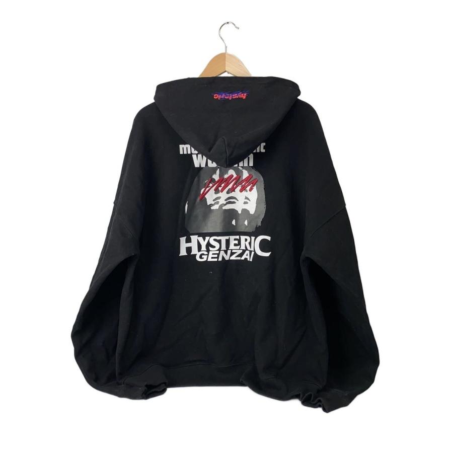 HYSTERIC GLAMOUR◇パーカー/L/コットン/ブラック/無地/gz1288