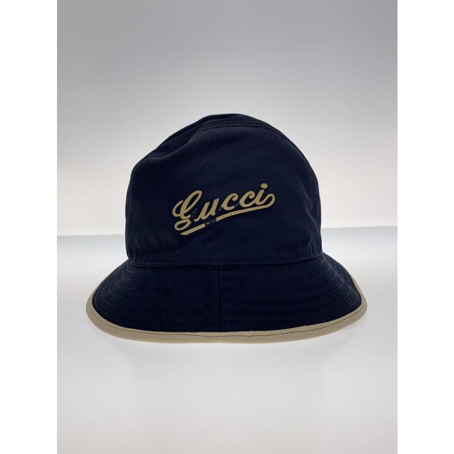 GUCCI◇バケットハット/L/コットン/BLK/無地/レディース GUCCI◇バケットハット/L/コットン/BLK/無地/レディース