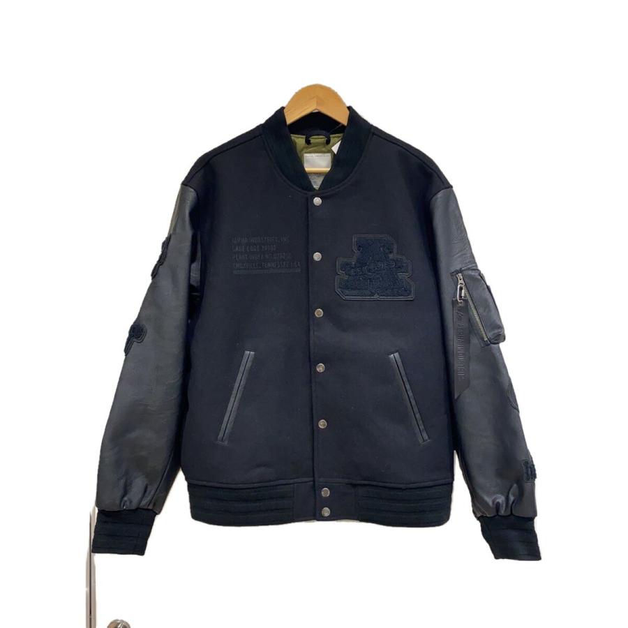 ALPHA INDUSTRIES◇FAUX LEATHER MA-1 VARSITY BOMBER ALPHA INDUSTRIES◇FAUX LEATHER MA-1 VARSITY BOMBER