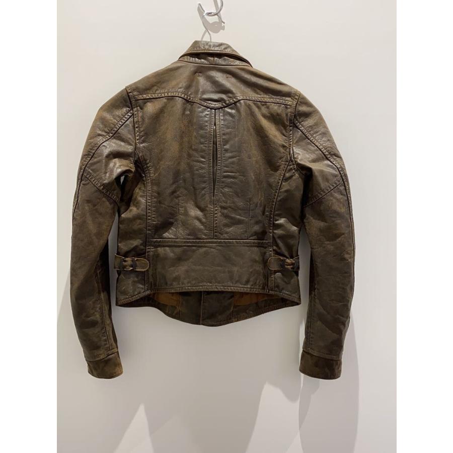 RRL◇Davies/24年モデルダブルライダースジャケット/牛革/BRW