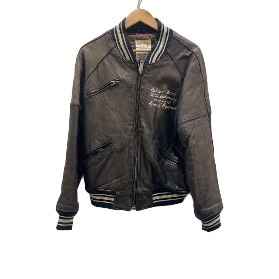 AVIREX / スタジャン/50周年記念/AVIREX CHAMPS/XS/レザー/BRW AVIREX◇スタジャン/50周年記念/AVIREX CHAMPS/XS/レザー/BRW