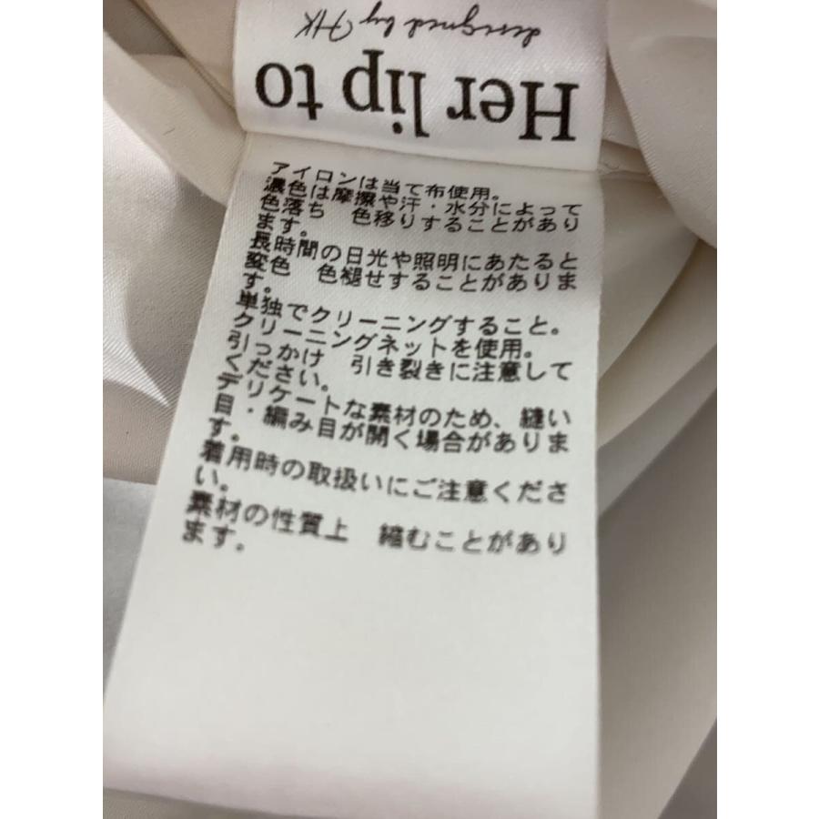 Her lip to◇ClassicTweedBeltedDress/半袖ワンピース/M/コットン/WHT 