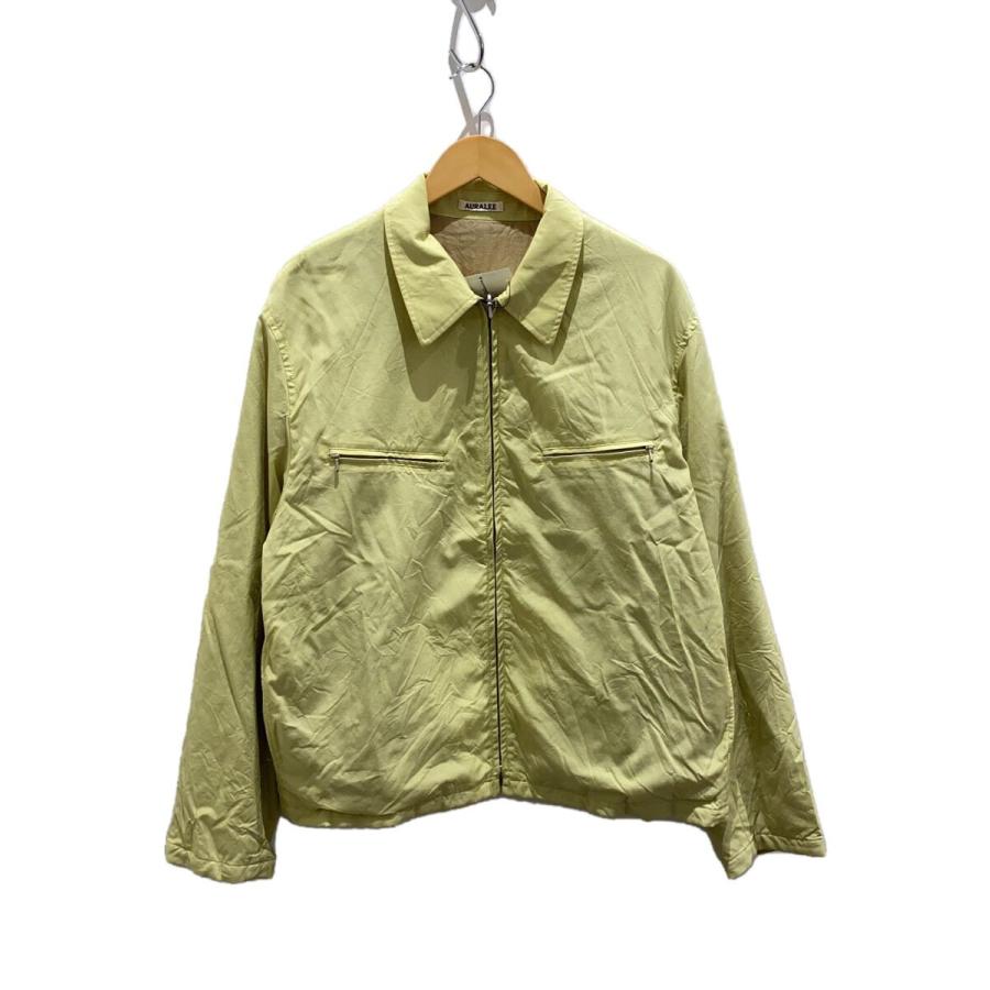 AURALEE◆24ss/High Count Wool Poplin Blouson/5/ウール/YLW/無地/A24SB01WP