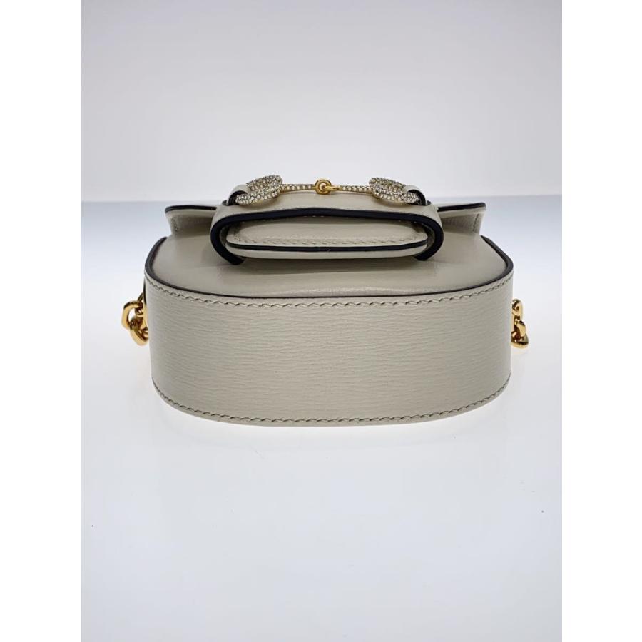 GUCCI◇ホースビット1955 ナノバッグ/ショルダーバッグ/レザー/CRM 