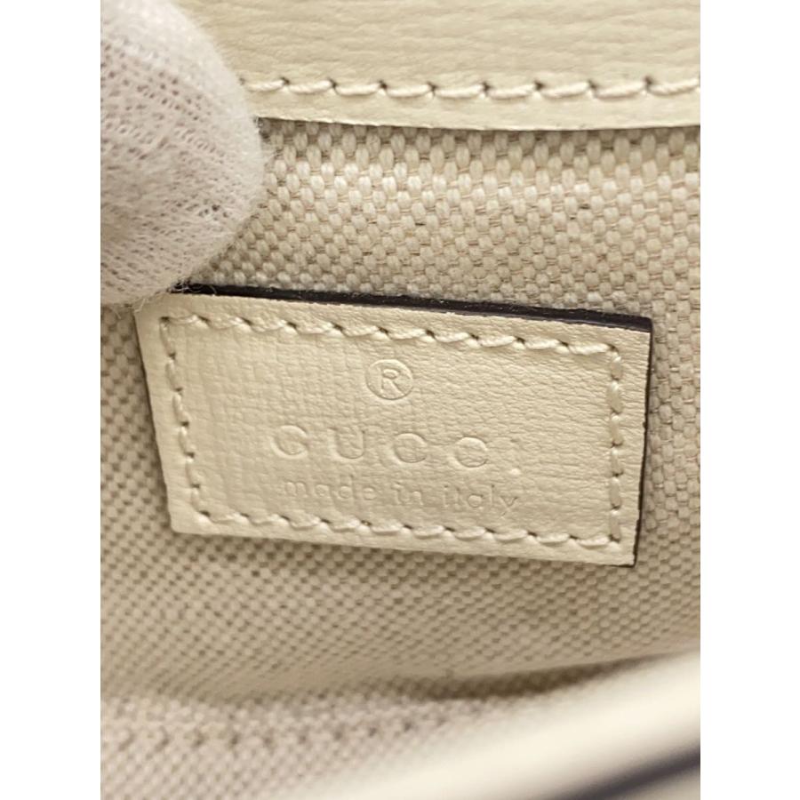 GUCCI◇ホースビット1955 ナノバッグ/ショルダーバッグ/レザー/CRM 