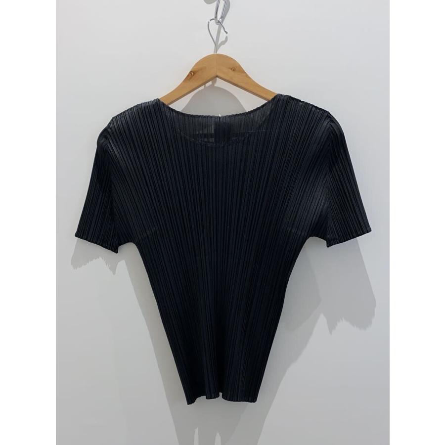 PLEATS PLEASE ISSEY MIYAKE◆半袖カットソー/3/ポリエステル/BLK/アニマル/PP55-JK103_1
