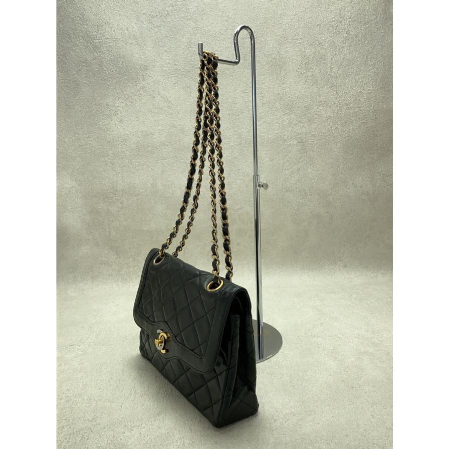 CHANEL マトラッセ パリ限定 チェーンショルダーバッグ ブラック CHANEL◇マトラッセチェーンショルダーバッグ/パリ限定/ショルダー