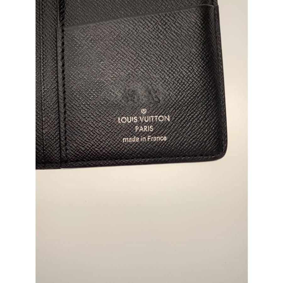 LOUIS VUITTON◇ポルト・フォイユ・ブラザ_ダミエ・グラフィット_BLK