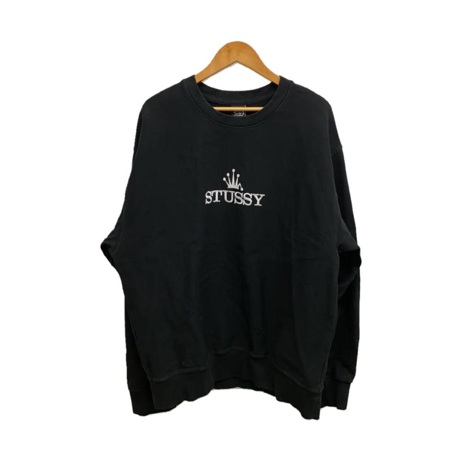 STUSSY◇スウェット/XL/コットン/BLK/1914889 : セカンドストリート