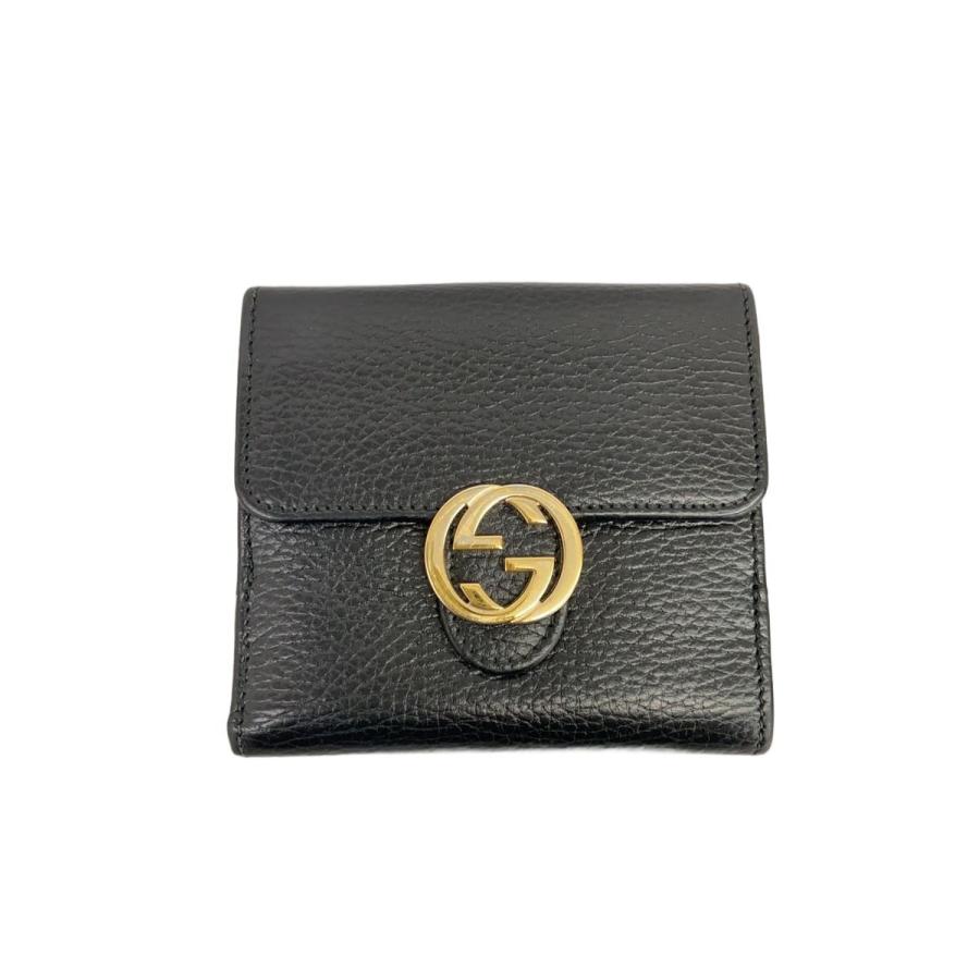 GUCCI◇2つ折り財布/レザー/BLK/レディース : セカンドストリートYahoo