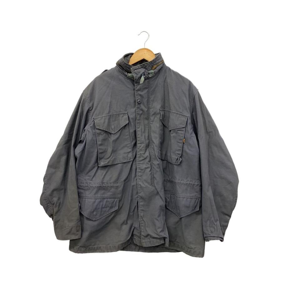 ALPHA INDUSTRIES◇M-65/フィールドジャケット/USA製/L/コットン/GRY