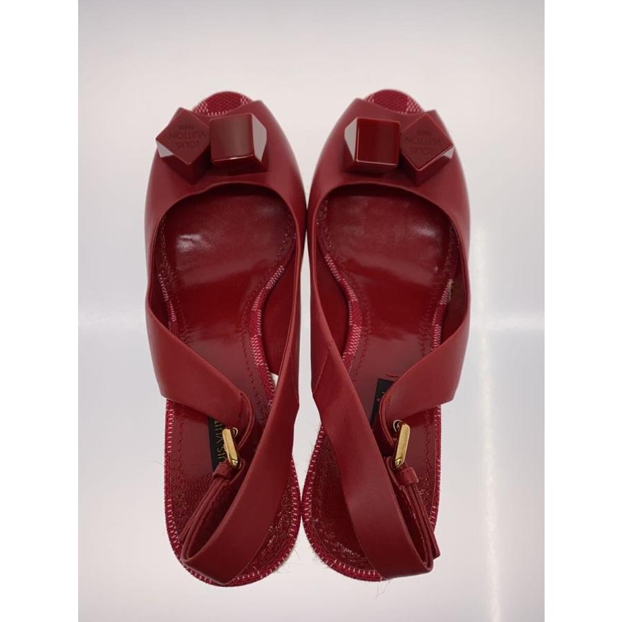 LOUIS VUITTON◇FARNIENTE WEDGE SANDAL/サンダル/37/RED LOUIS 