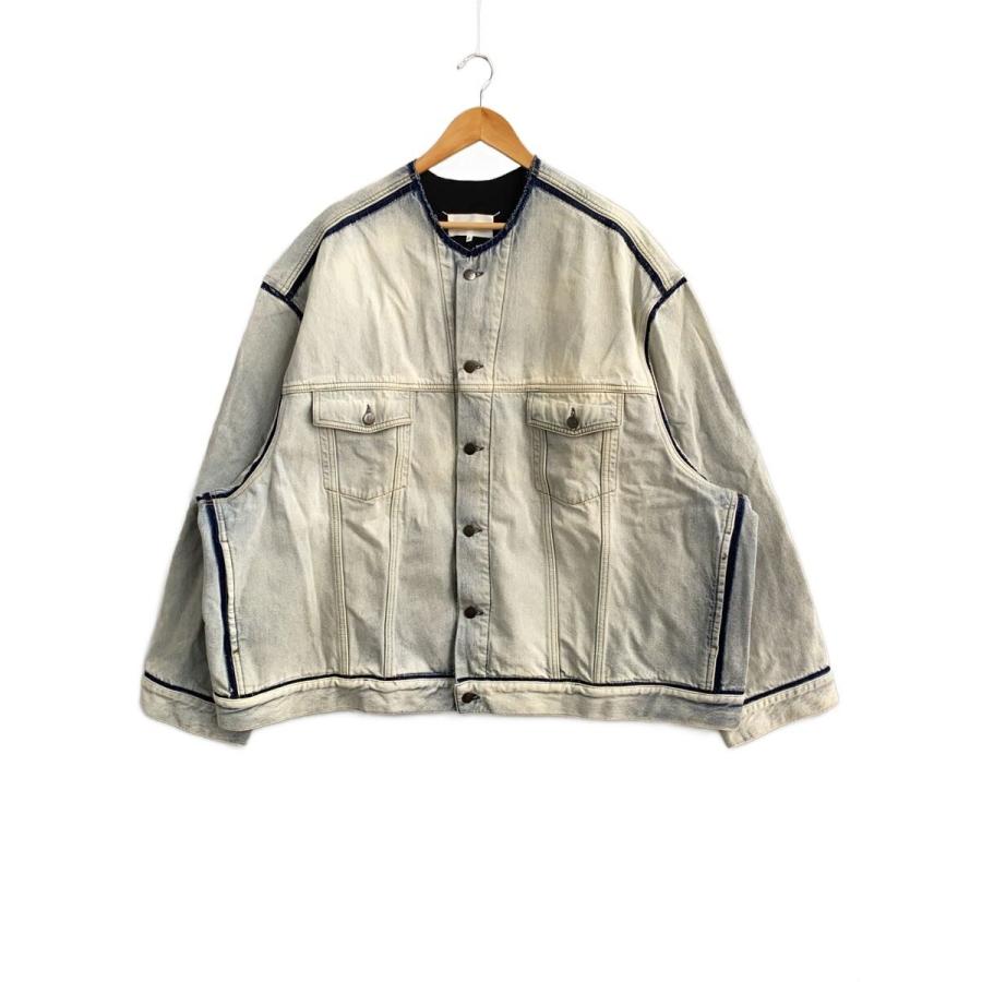 Maison Margiela◇I/23AW/ノーカラーデニムジャケット/42/コットン/IDG