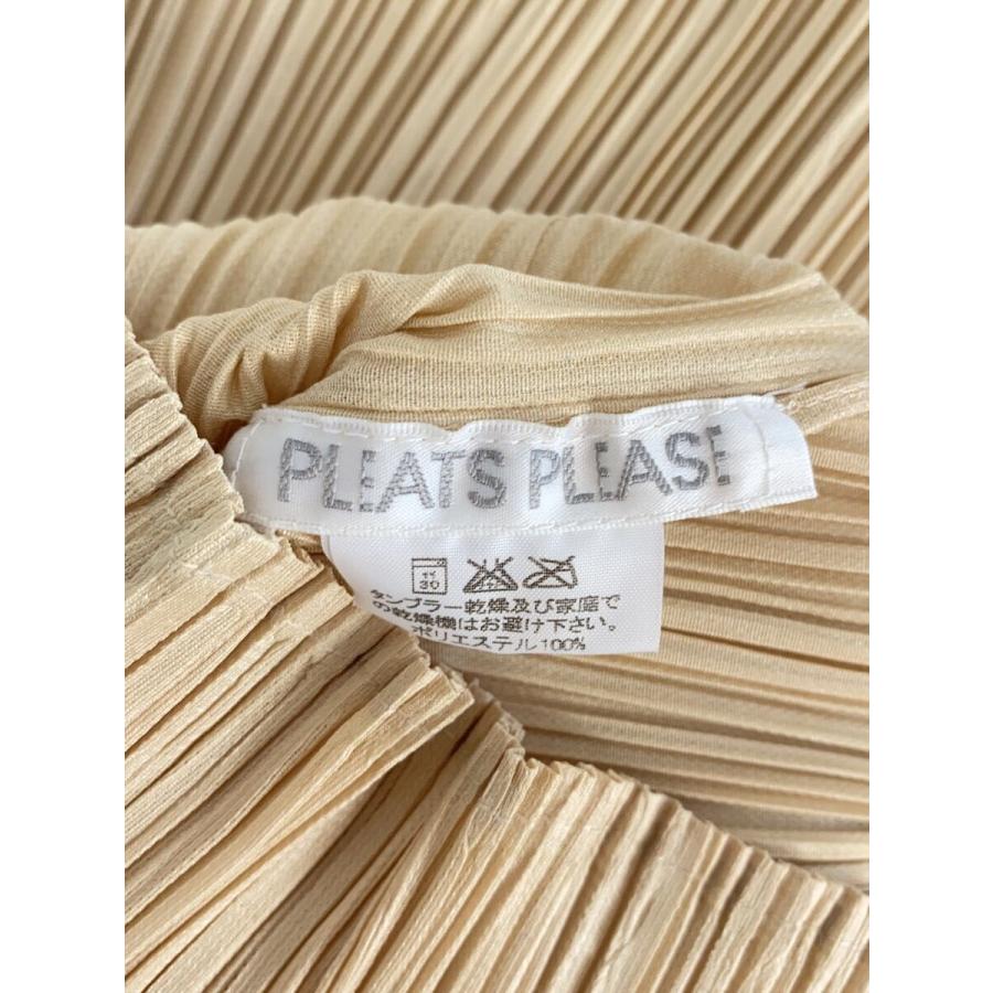PLEATS PLEASE ISSEY MIYAKE◇長袖ブラウス/--/ポリエステル/BEG/PP05