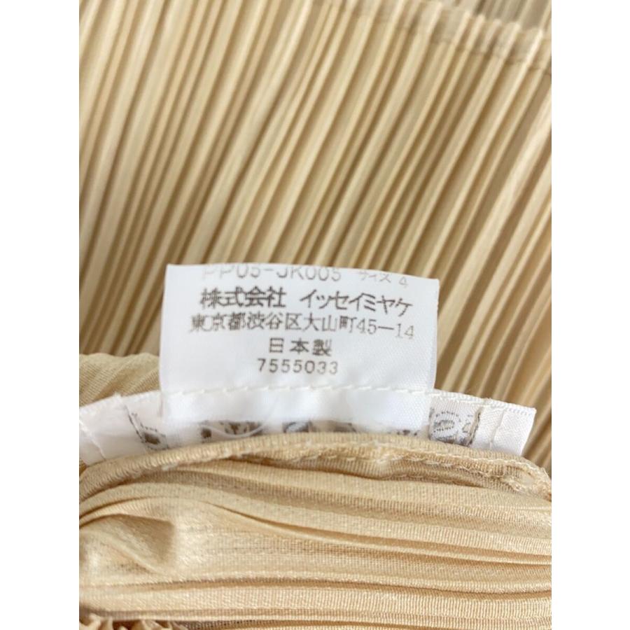 PLEATS PLEASE ISSEY MIYAKE◇長袖ブラウス/--/ポリエステル/BEG/PP05
