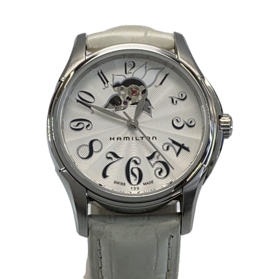 HAMILTON◇自動巻腕時計/アナログ/レザー/WHT/H323650 : セカンド