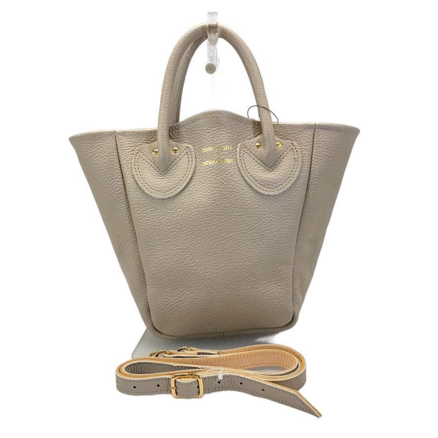 YOUNG & OLSEN◇embossed leather tote S/トートバッグ/レザー/BEG