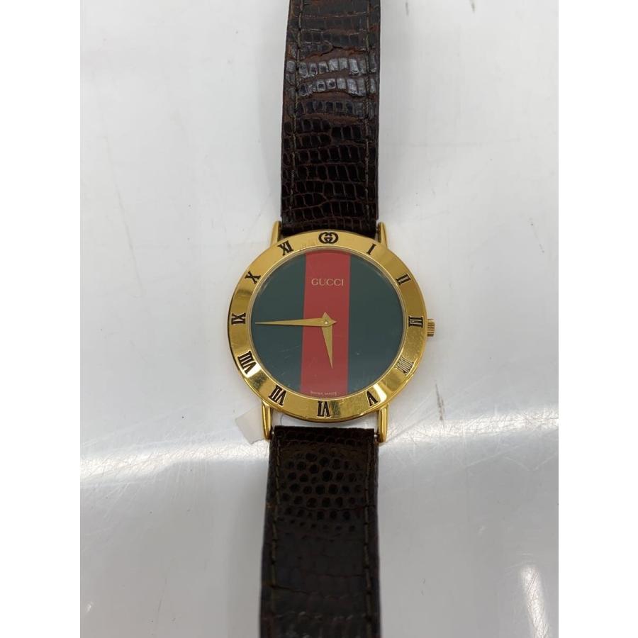 GUCCI◇クォーツ腕時計/アナログ/BRW : セカンドストリートYahoo!店
