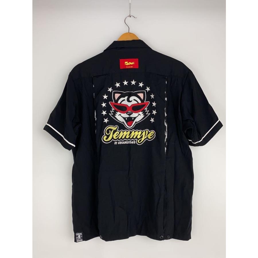 美品☆クリームソーダ ☆TEMMYE☆ティミー ボーリング シャツ CREAM SODA◇TEMMYE/ボーリングシャツ/L/レーヨン/ブラック