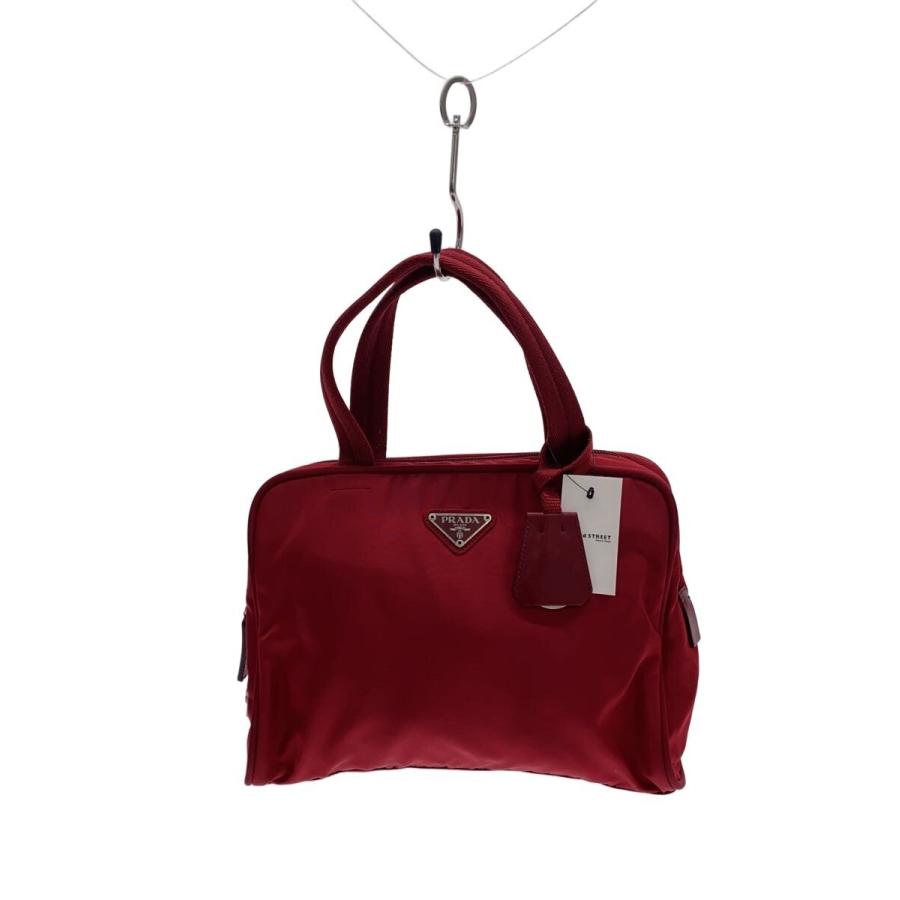 PRADA サフィアーノ ハンドバッグ 赤 PRADA◇ハンドバッグ/ナイロン/RED/無地/B8495// : セカンドストリート