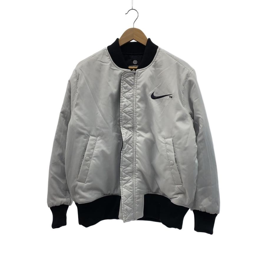 NIKE◇BOMBER JACKET MA-1/リバーシブル//ブルゾン/L/ポリエステル/GRY