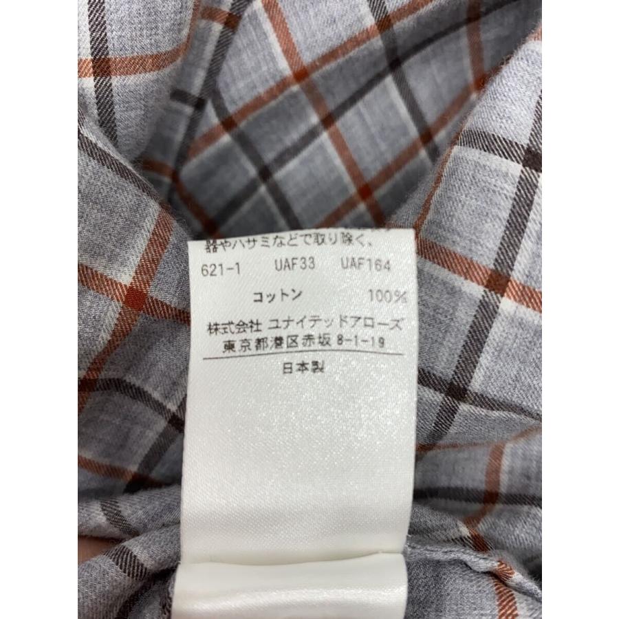 DRAWER◇長袖ブラウス/36/コットン/GRY/チェック : セカンド DRAWER◇長袖ブラウス/36/コットン/GRY/チェック : セカンド