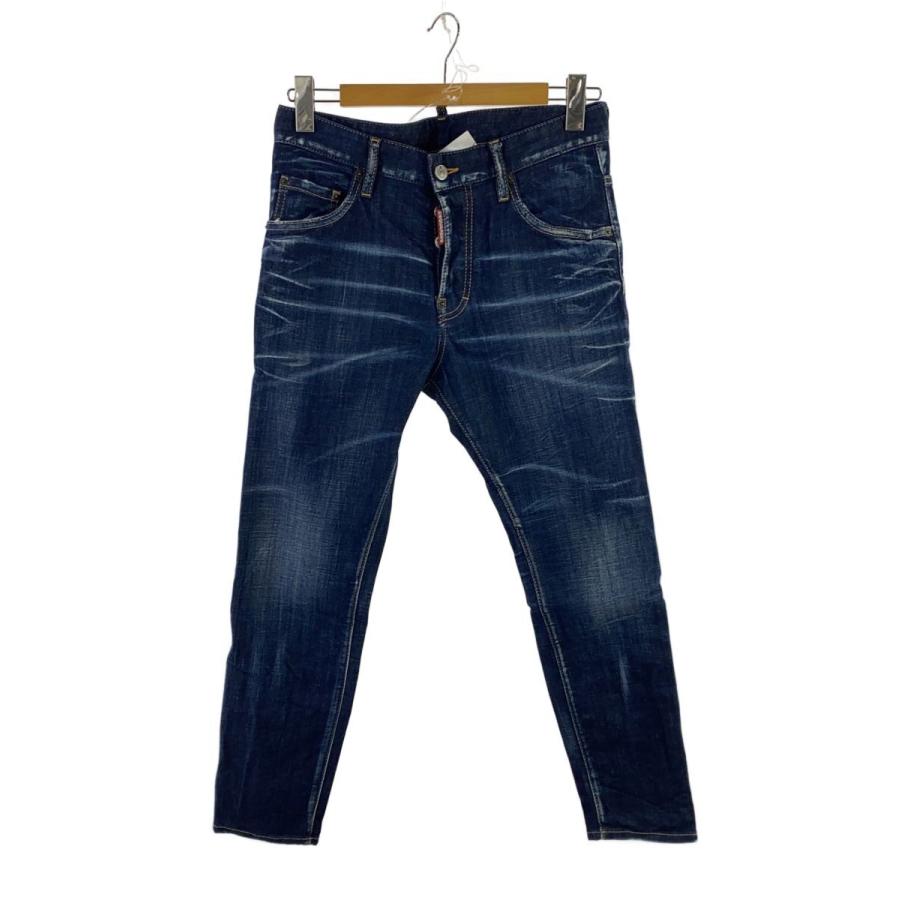 DSQUARED2◇DARK CLEAN WASH SKATER JEANS/スキニーパンツ/44/デニム