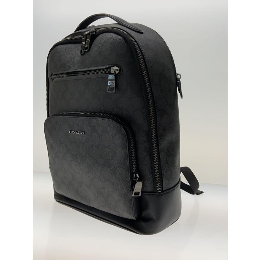 COACH◇イーサン バックパック・シグネチャー キャンバス/レザー/BLK