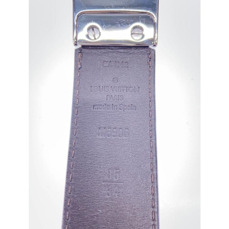 【新品/未使用】LOUIS VUITTON ルイヴィトン 革ベルト M6906 レディースファッション LOUIS VUITTON◇ベルト/レザー/BLK/無地