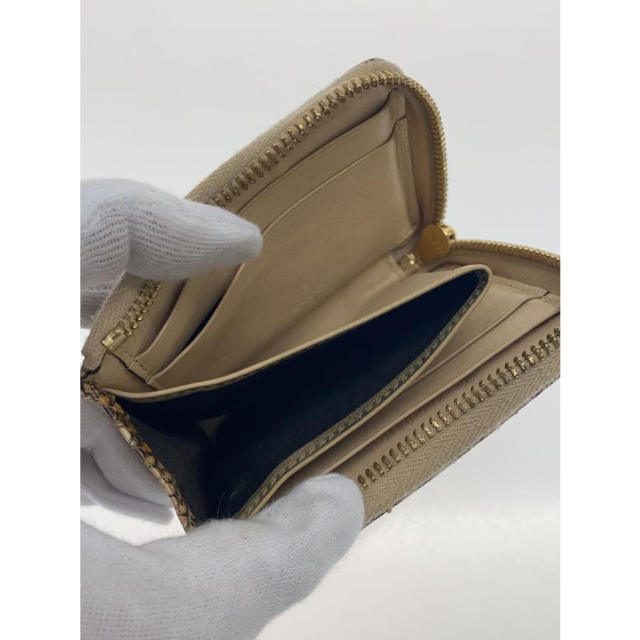 GUCCI◇ジップアラウンドウォレット_GGマーモント/レザー/BRW 