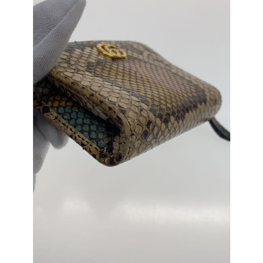 GUCCI◇ジップアラウンドウォレット_GGマーモント/レザー/BRW 