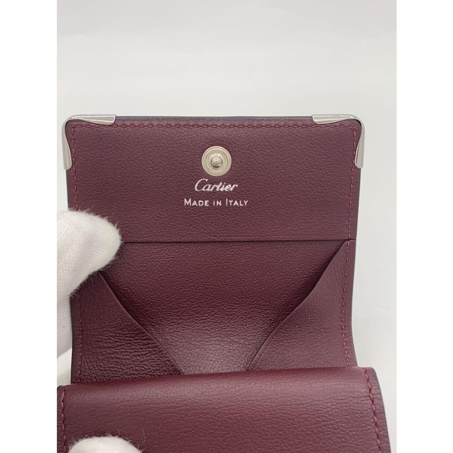 未使用✨ Cartier カルティエ 小銭入れ　レザー Cartier◇マスト ドゥ カルティエ スクエア/コインケース/レザー/BLK