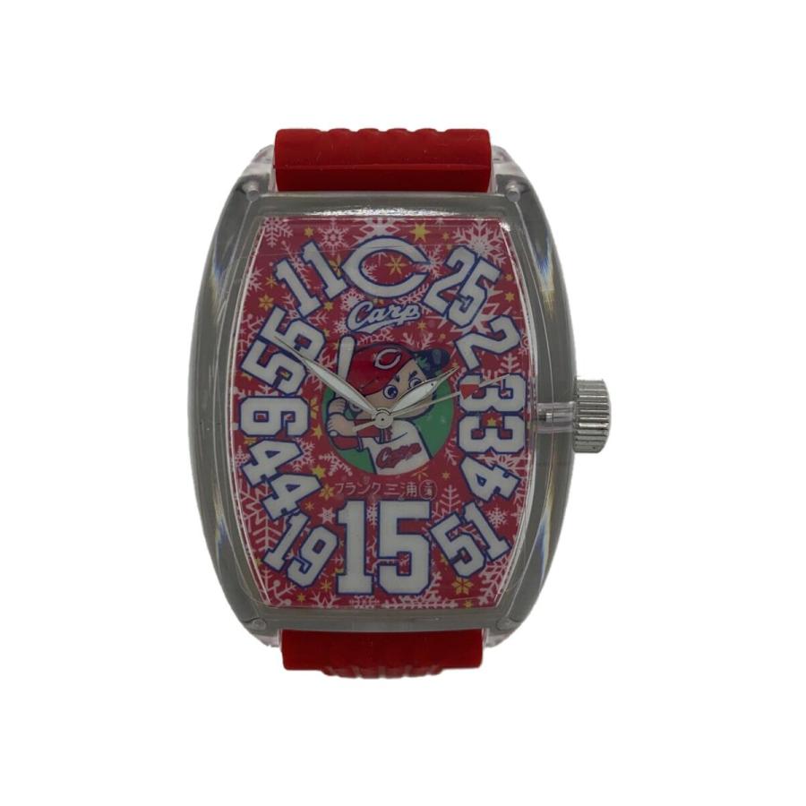 広島カープ✕フランク三浦　腕時計 フランク三浦×広島カープ/クォーツ腕時計/アナログ/ラバー/RED/RED