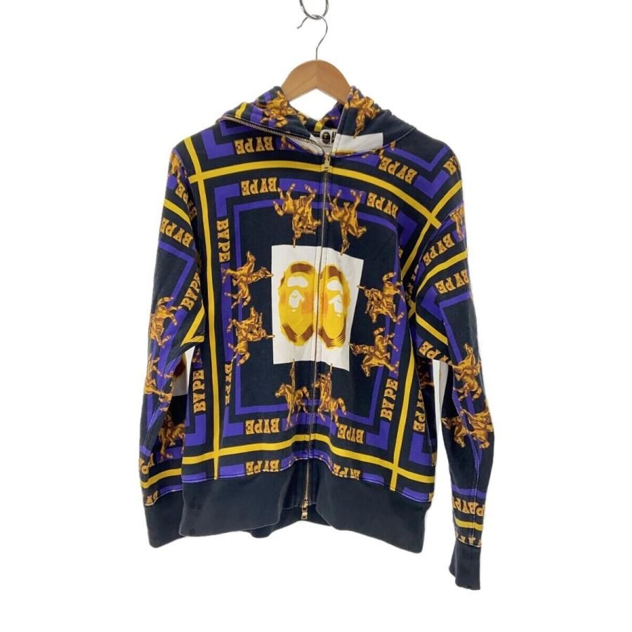 A BATHING APE / ジップパーカー/XL/コットン/BLU/総柄/001ZPH301007// A BATHING APE◇ジップパーカー/S/コットン/001ZPH301007X : セカンド