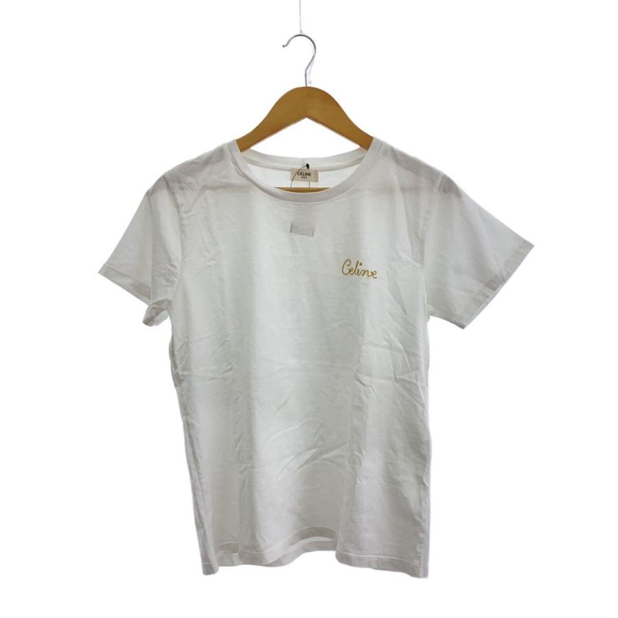 セリーヌ CELINE 2X351501F Tシャツ CELINE◇Tシャツ/Tee/L/コットン/WHT/無地/2X351501F : セカンド