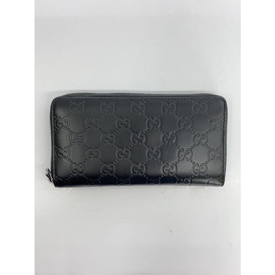 GUCCI◇長財布_アヴェル_グッチシマ/レザー/BLK/メンズ : セカンド 