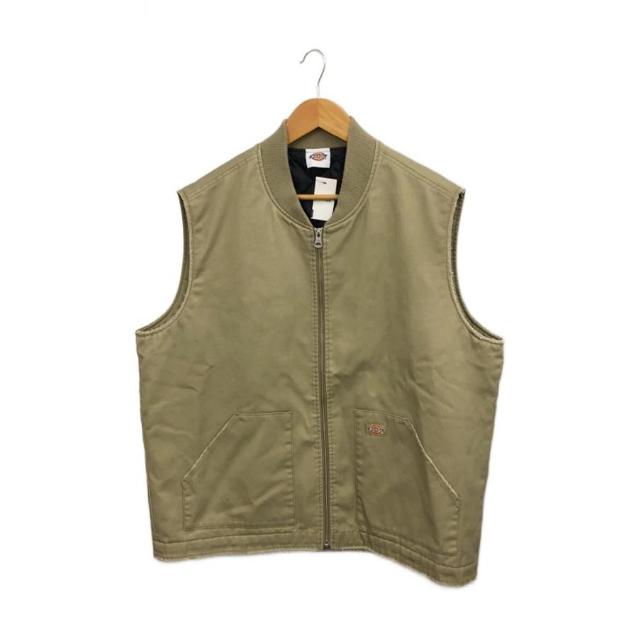 DICKIES◇ベスト/L/ポリエステル/KHK/無地/241M10RE01 : セカンド
