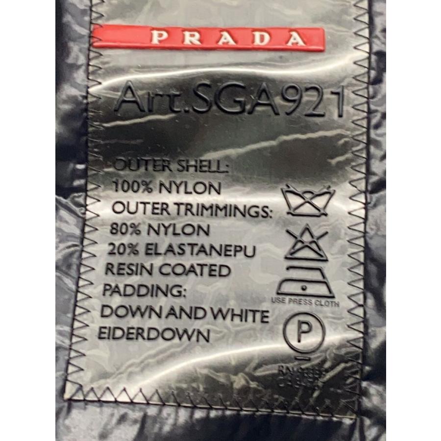 PRADA SPORT◇異素材ドッキング/ダウンジャケット/52/ナイロン/BLK